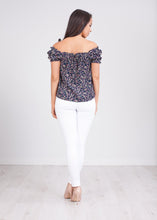 Load image into Gallery viewer, Cherie Navy Floral Top - The Walk in Wardrobe