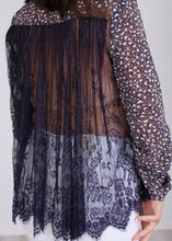 Load image into Gallery viewer, Cherie Navy Printed Blouse - The Walk in Wardrobe