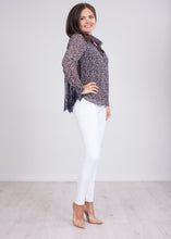 Load image into Gallery viewer, Cherie Navy Printed Blouse - The Walk in Wardrobe