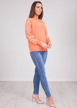 Load image into Gallery viewer, Cherie Orange Lace Back Top - The Walk in Wardrobe