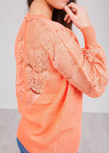 Load image into Gallery viewer, Cherie Orange Lace Back Top - The Walk in Wardrobe