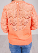 Load image into Gallery viewer, Cherie Orange Lace Back Top - The Walk in Wardrobe
