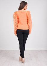 Load image into Gallery viewer, Cherie Orange Puff Sleeve Top - The Walk in Wardrobe