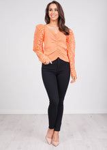 Load image into Gallery viewer, Cherie Orange Puff Sleeve Top - The Walk in Wardrobe