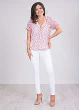 Load image into Gallery viewer, Cherie Red &amp; Blue Top - The Walk in Wardrobe