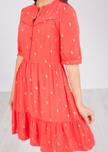 Load image into Gallery viewer, Cherie Red Printed Dress - The Walk in Wardrobe