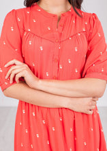 Load image into Gallery viewer, Cherie Red Printed Dress - The Walk in Wardrobe