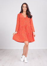 Load image into Gallery viewer, Cherie Red &amp; White Printed Dress - The Walk in Wardrobe