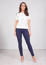 Load image into Gallery viewer, Cherie White Fine Knit Top - The Walk in Wardrobe