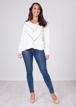 Load image into Gallery viewer, Cherie White Lace Knit - The Walk in Wardrobe