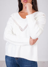 Load image into Gallery viewer, Cherie White Lace Knit - The Walk in Wardrobe