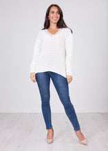 Load image into Gallery viewer, Cherie White Lace V-Neck Top - The Walk in Wardrobe