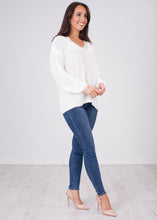 Load image into Gallery viewer, Cherie White Lace V-Neck Top - The Walk in Wardrobe