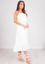 Load image into Gallery viewer, Cherie White Midi Dress - The Walk in Wardrobe