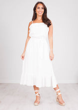 Load image into Gallery viewer, Cherie White Midi Dress - The Walk in Wardrobe