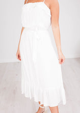 Load image into Gallery viewer, Cherie White Midi Dress - The Walk in Wardrobe