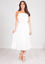 Load image into Gallery viewer, Cherie White Midi Dress - The Walk in Wardrobe