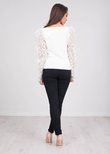 Load image into Gallery viewer, Cherie White Puff Sleeve Top - The Walk in Wardrobe