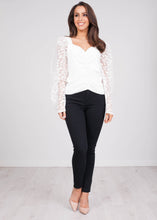 Load image into Gallery viewer, Cherie White Puff Sleeve Top - The Walk in Wardrobe