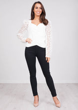 Load image into Gallery viewer, Cherie White Puff Sleeve Top - The Walk in Wardrobe