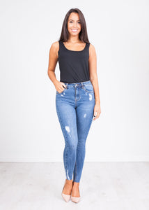'Courtney' High Waisted Skinny Jeans - The Walk in Wardrobe