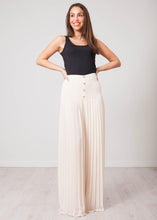 Load image into Gallery viewer, Aliyah Cream Pleated Trousers