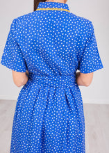 Load image into Gallery viewer, Emily Blue Polkadot Dress - The Walk in Wardrobe