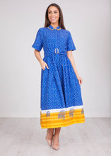 Load image into Gallery viewer, Emily Blue Polkadot Dress - The Walk in Wardrobe