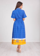 Load image into Gallery viewer, Emily Blue Polkadot Dress - The Walk in Wardrobe