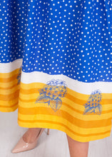 Load image into Gallery viewer, Emily Blue Polkadot Dress - The Walk in Wardrobe