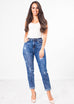 'Emily' Distressed Mom Jeans - The Walk in Wardrobe