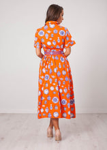 Load image into Gallery viewer, Emily Orange Printed Dress - The Walk in Wardrobe