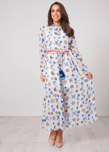 Load image into Gallery viewer, Emily White Printed Dress - The Walk in Wardrobe