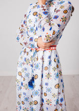Load image into Gallery viewer, Emily White Printed Dress - The Walk in Wardrobe