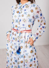 Load image into Gallery viewer, Emily White Printed Dress - The Walk in Wardrobe