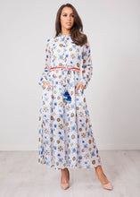 Load image into Gallery viewer, Emily White Printed Dress - The Walk in Wardrobe
