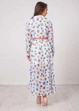 Load image into Gallery viewer, Emily White Printed Dress - The Walk in Wardrobe