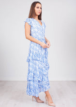 Load image into Gallery viewer, Eva Blue &amp; White Floral Dress - The Walk in Wardrobe