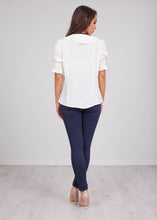 Load image into Gallery viewer, Eva Cream Ruffle Top - The Walk in Wardrobe