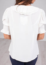 Load image into Gallery viewer, Eva Cream Ruffle Top - The Walk in Wardrobe