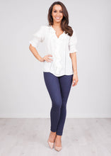 Load image into Gallery viewer, Eva Cream Ruffle Top - The Walk in Wardrobe