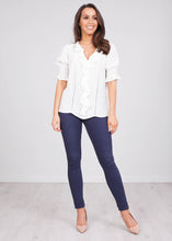 Load image into Gallery viewer, Eva Cream Ruffle Top - The Walk in Wardrobe