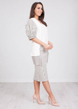 Load image into Gallery viewer, Eva Cream Stripe Two Piece - The Walk in Wardrobe