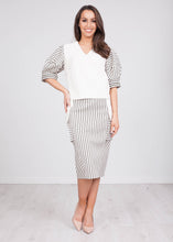Load image into Gallery viewer, Eva Cream Stripe Two Piece - The Walk in Wardrobe