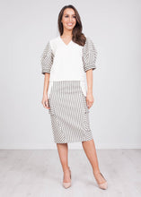 Load image into Gallery viewer, Eva Cream Stripe Two Piece - The Walk in Wardrobe
