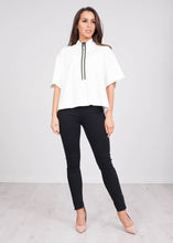 Load image into Gallery viewer, Eva Cream Zip Top - The Walk in Wardrobe