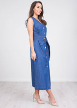 Load image into Gallery viewer, Eva Denim Belted Dress - The Walk in Wardrobe