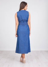 Load image into Gallery viewer, Eva Denim Belted Dress - The Walk in Wardrobe