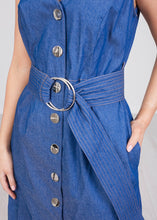 Load image into Gallery viewer, Eva Denim Belted Dress - The Walk in Wardrobe