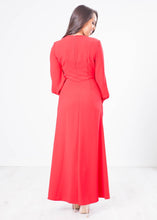 Load image into Gallery viewer, Eva Embellished Red Dress - The Walk in Wardrobe